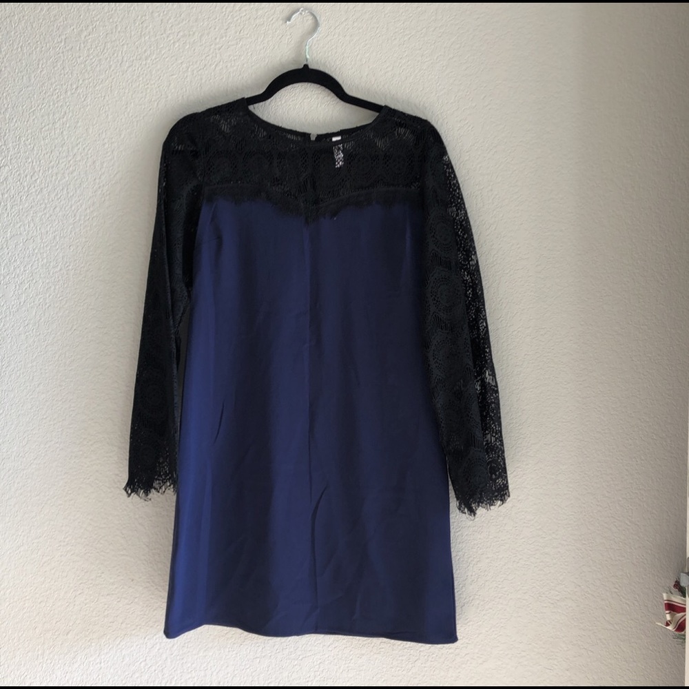 Dark Blue and Black BodyCon Dress